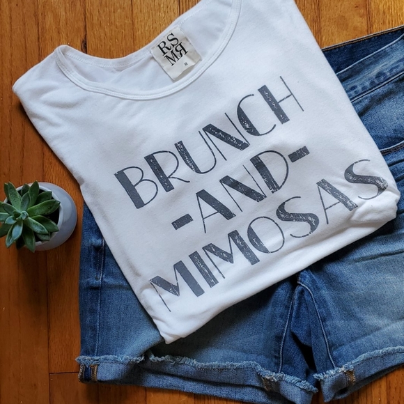 rsmr Tops - RSMR Oversized Flowy High Low Hem Graphic T-Shirt